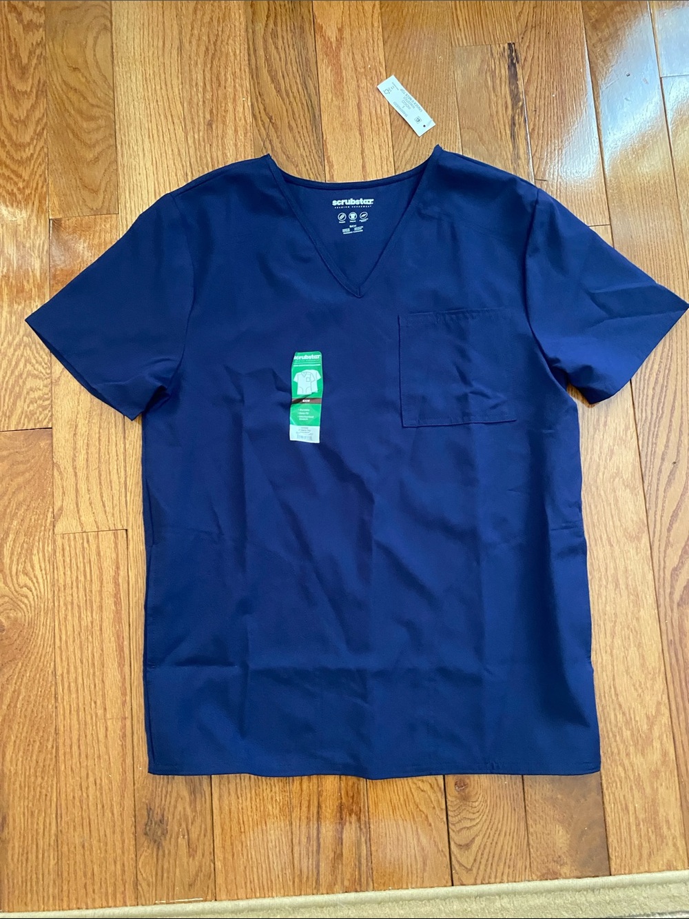 Scrubstar Navy V-Neck Pocket Short Sleeve Shirt